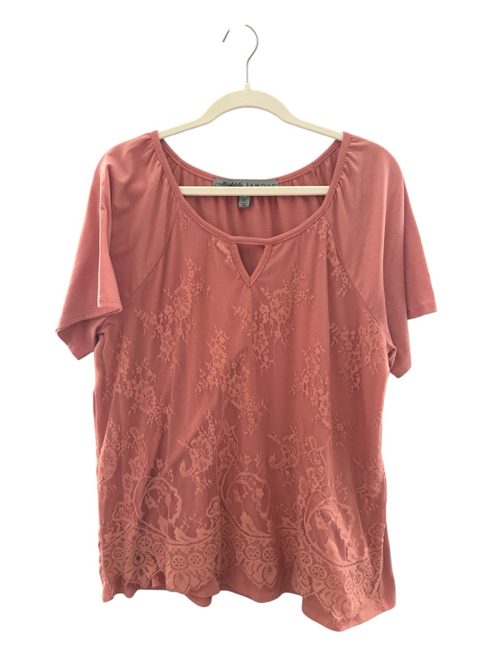 Absolutely Famous Lace Detail Top XL